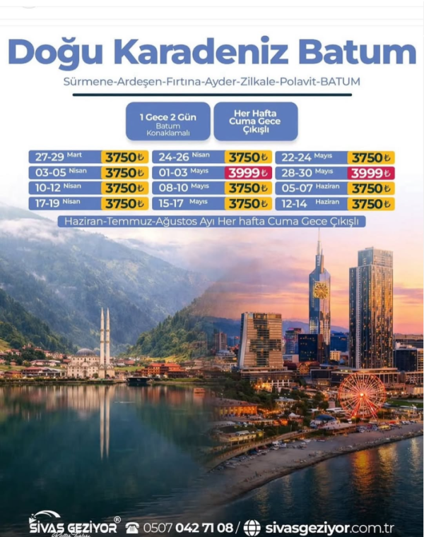 DOĞU KARADENİZ VE BATUM TURU